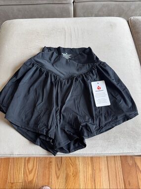 Black Women's Athletic Skort with Built-In Liner
